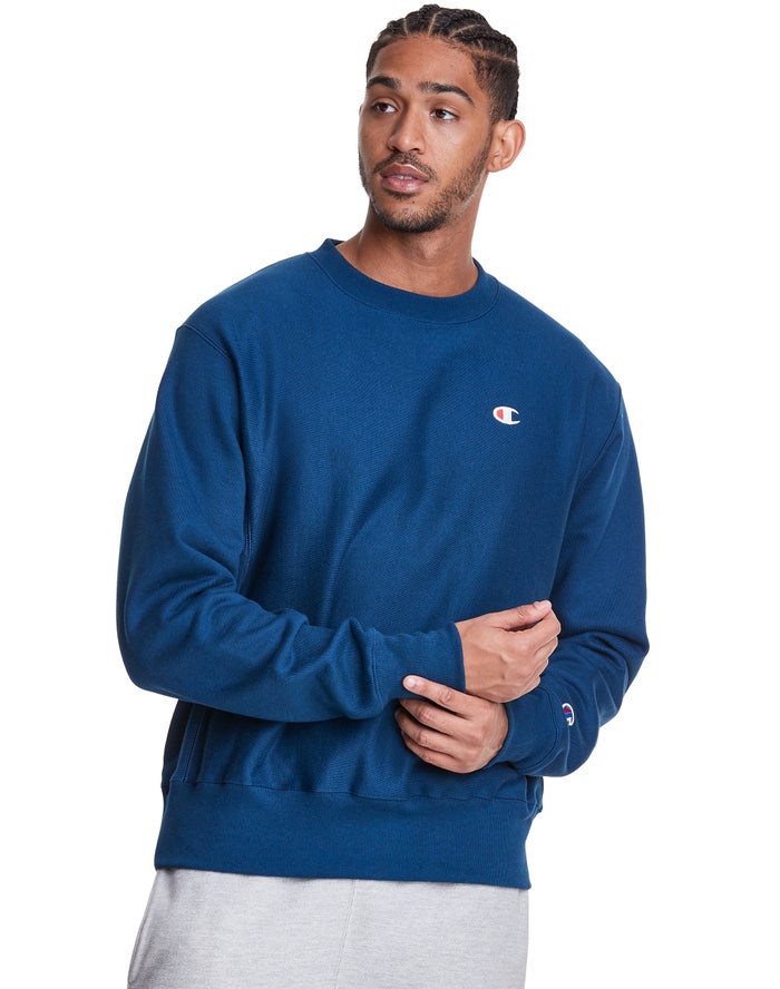 Champion Reverse Weave Crew Sweatshirt Heren - Blauw - Belgie 5893HMUJL